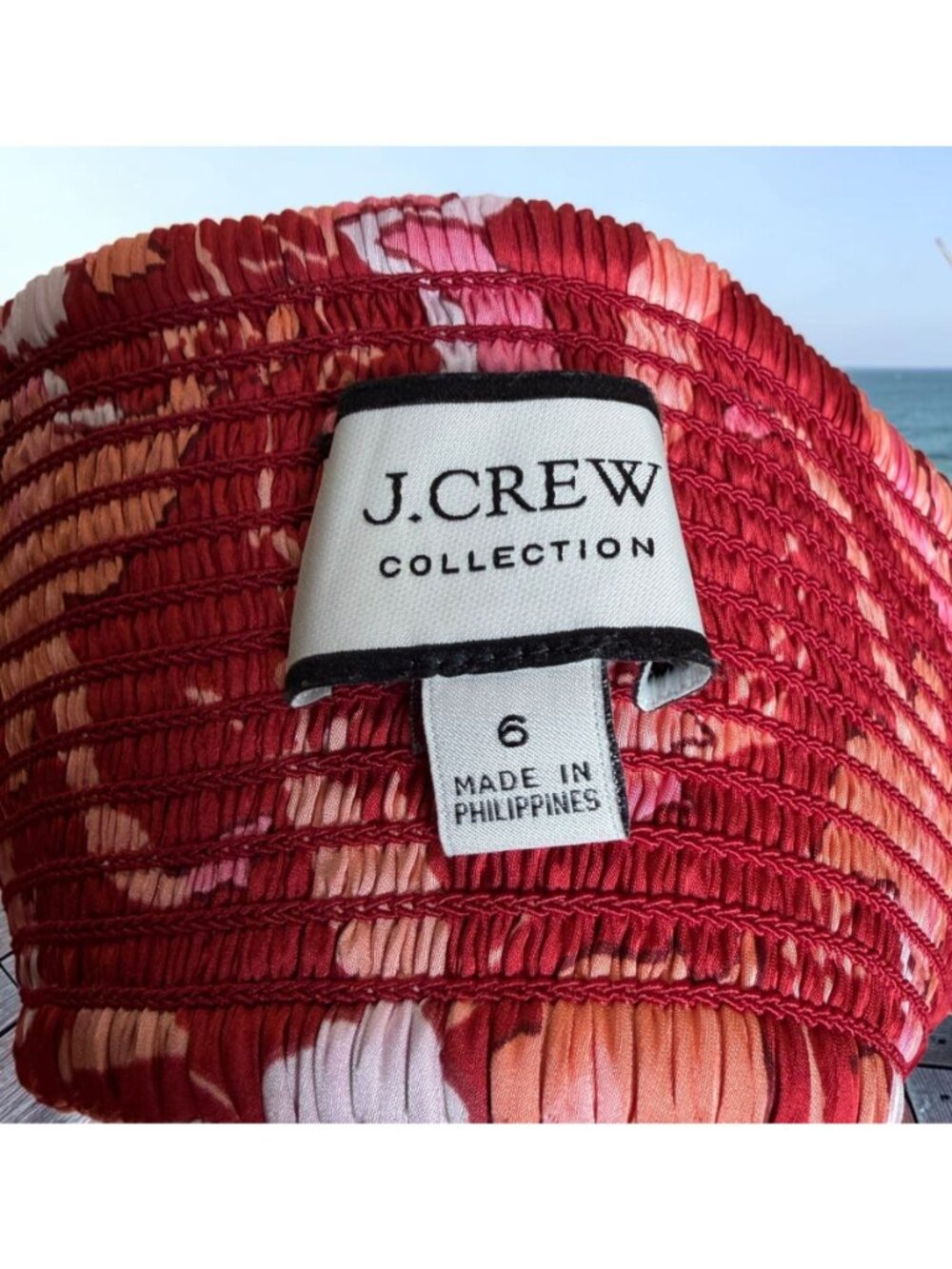 J. Crew Collection Halter Cut Out Maxi Satin Dress Lily Swirl Coral Pink Resort - Picture 7 of 7